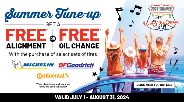 FREE ALIGNMENT OR OIL CHANGE