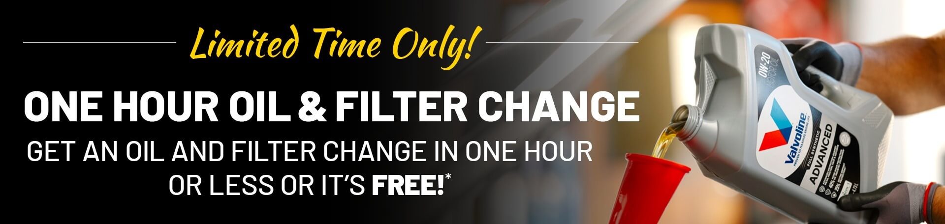 One hour oil change