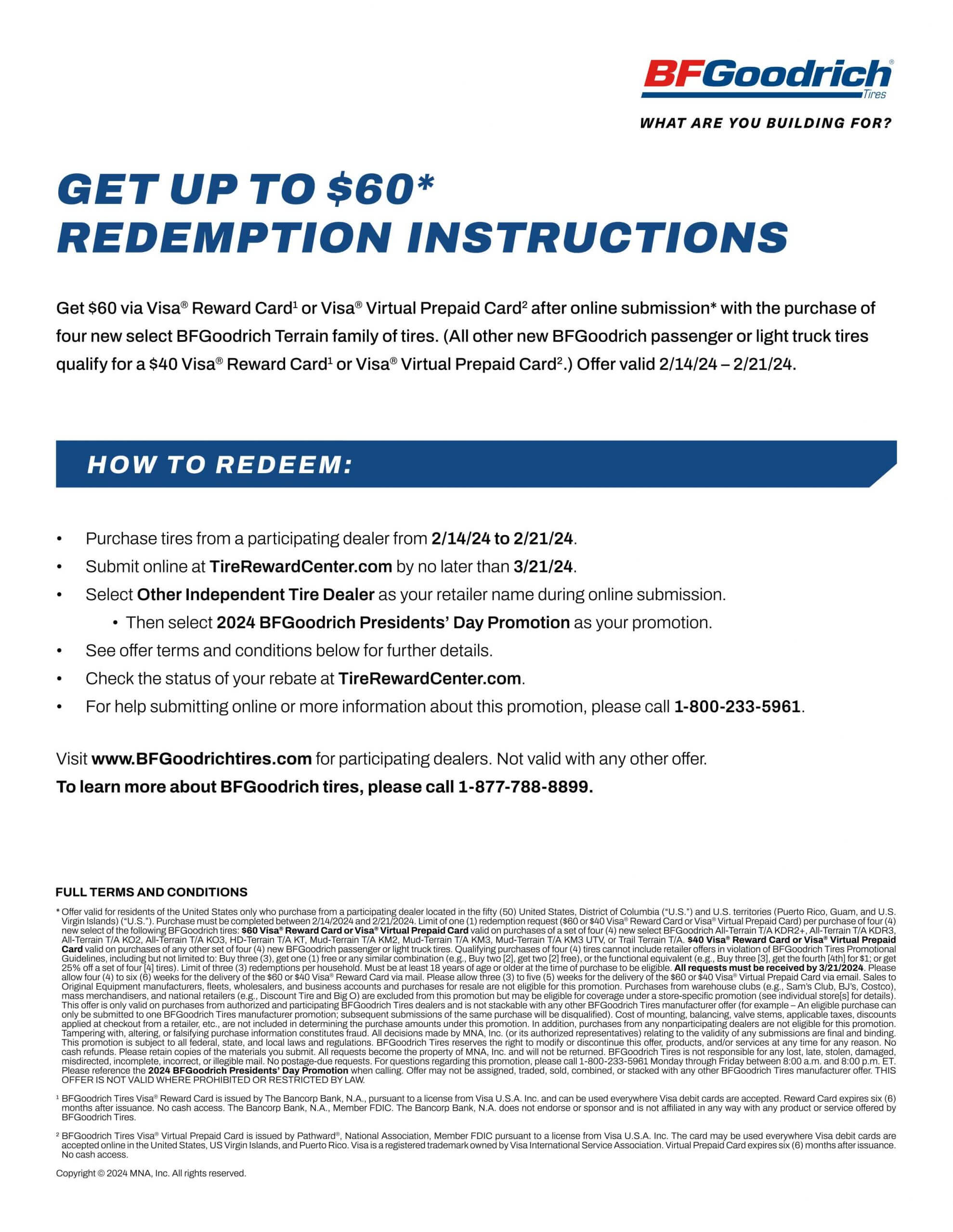 BFGoodrich Rebate