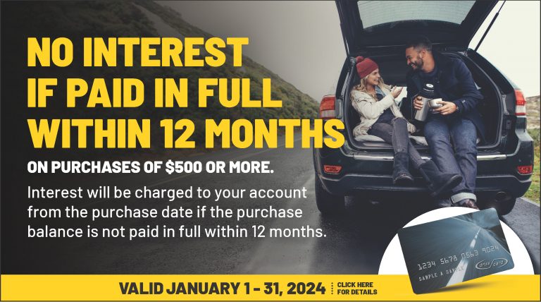 Drive Card 12 months special financing