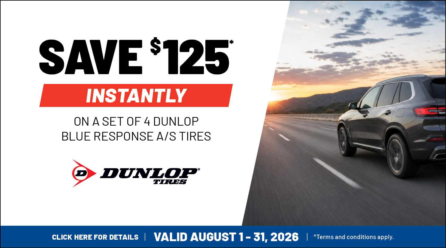 Dunlop tire sale