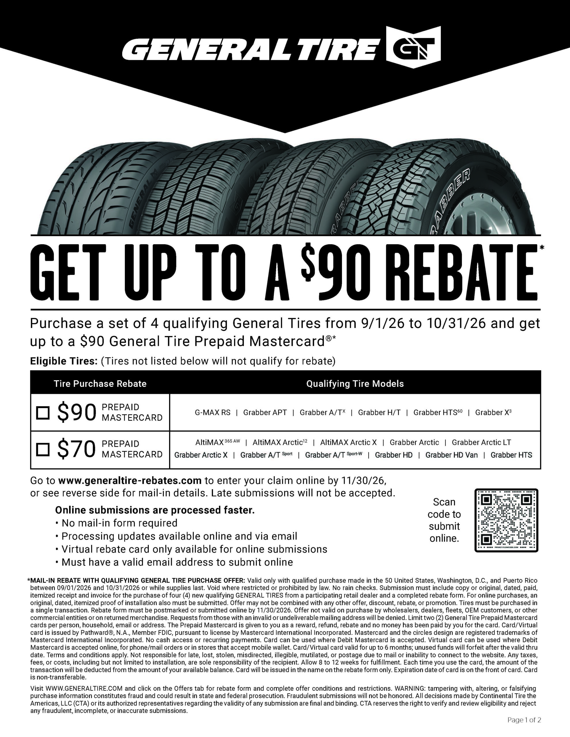 General Tire rebate